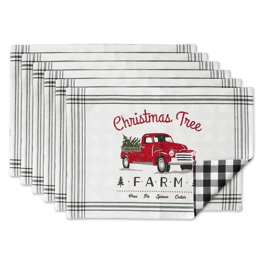 DII® Tree Farm Truck Printed Placemats, 6ct. 2 DII® Tree Farm Truck Printed Placemats, 6ct. - Image 2