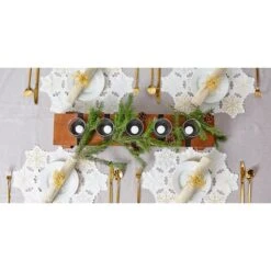 DII® Embroidered Snowflake Placemats, 4ct. -Michaels Store D540029S 7