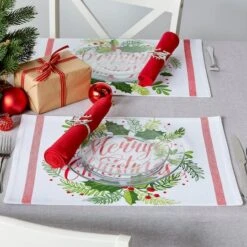 DII® Merry Christmas Print Placemats, 6ct. -Michaels Store D540030S 10
