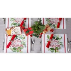 DII® Merry Christmas Print Placemats, 6ct. -Michaels Store D540030S 6