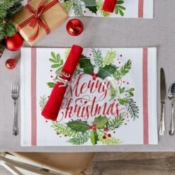 DII® Merry Christmas Print Placemats, 6ct. -Michaels Store D540030S 8