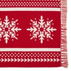DII® Nordic Snowflake Stripe Jacquard Placemats, 4ct. -Michaels Store D540033S 4