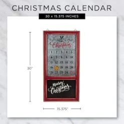 DII® Chalkboard & Galvanized Tin Days 'Til Christmas Advent Calendar -Michaels Store D540034S 2