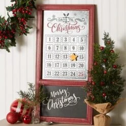DII® Chalkboard & Galvanized Tin Days 'Til Christmas Advent Calendar -Michaels Store D540034S 6