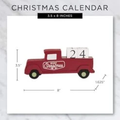DII® Christmas Tree Truck Tabletop Block Calendar -Michaels Store D540036S 5