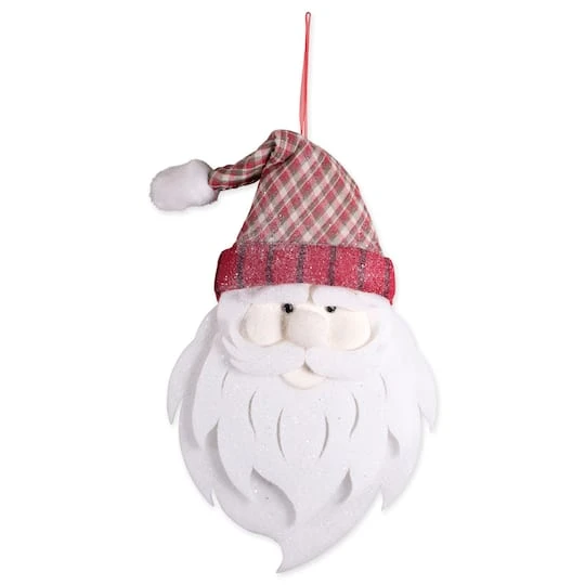 DII® Hanging Foam Santa With Plaid Hat 2 DII® Hanging Foam Santa With Plaid Hat - Image 2