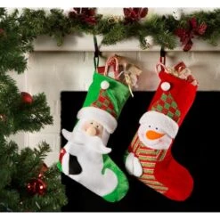 DII® Santa & Snowman Stocking Set -Michaels Store D540056S 4