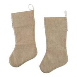 DII® Champagne Sequin Linen Holiday Stocking Set -Michaels Store D540058S 2