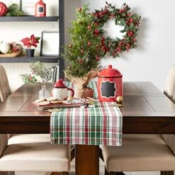 DII® 72" Yuletide Plaid Table Runner -Michaels Store D540090S 5