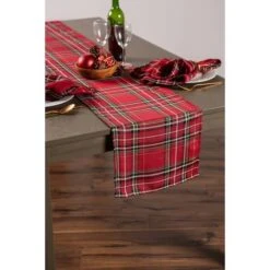 DII® 108" Metallic Holiday Plaid Table Runner -Michaels Store D540092S 6
