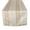 DII® 72" Metallic Cream Plaid Table Runner