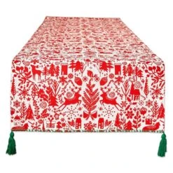 DII® 72" Christmas Woods Embellished Table Runner