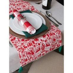 DII® 72" Christmas Woods Embellished Table Runner -Michaels Store D540103S 11