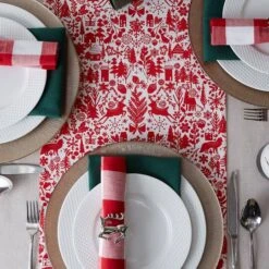 DII® 72" Christmas Woods Embellished Table Runner -Michaels Store D540103S 4