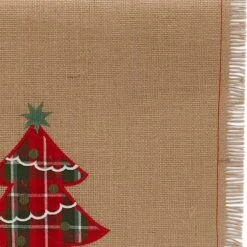 DII® 72" Embroidered Tree Burlap Table Runner -Michaels Store D540106S 7