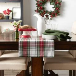 DII® 72" Christmas Plaid Table Runner -Michaels Store D540108S 3
