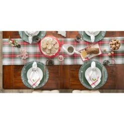 DII® 108" Christmas Plaid Table Runner -Michaels Store D540109S 11