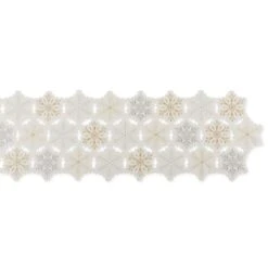 DII® 108" Snowflakes Embroidered Table Runner -Michaels Store D540113S 2