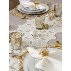 DII® 108" Snowflakes Embroidered Table Runner -Michaels Store D540113S 8