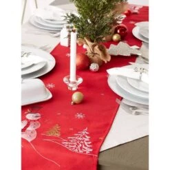 DII® 108" Snowman Embroidered Table Runner -Michaels Store D540114S 10