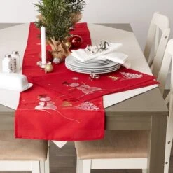 DII® 108" Snowman Embroidered Table Runner -Michaels Store D540114S 11