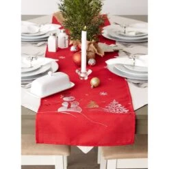 DII® 108" Snowman Embroidered Table Runner -Michaels Store D540114S 5