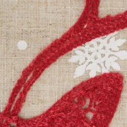 DII® 108" Red Reindeer Embroidered Table Runner -Michaels Store D540115S 2