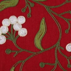 DII® 70" Red Mistletoe Embroidered Table Runner -Michaels Store D540117S 5