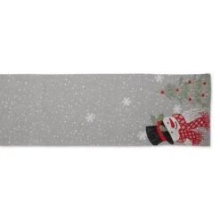 DII® 70" Grey Snowman Embroidered Table Runner -Michaels Store D540118S 2