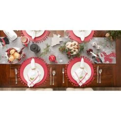 DII® 70" Grey Snowman Embroidered Table Runner -Michaels Store D540118S 7