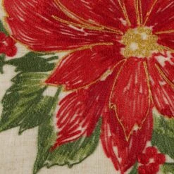 DII® 70" Cream Poinsettia Holly Embroidered Table Runner -Michaels Store D540119S 6