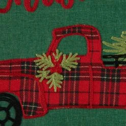 DII® 70" Green Merry Christmas Truck Embroidered Table Runner -Michaels Store D540120S 6