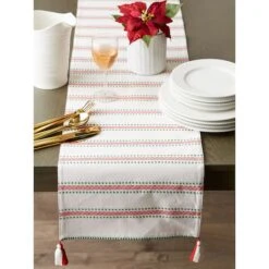 DII® 108'' Joyful Snowflakes Jacquard Reversible Table Runner -Michaels Store D540136S 7