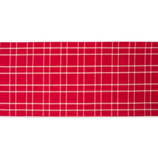 DII® 72" Holly Berry Plaid Table Runner 5 DII® 72" Holly Berry Plaid Table Runner - Image 5