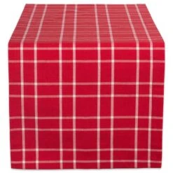 DII® 108" Holly Berry Plaid Table Runner