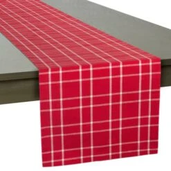 DII® 108" Holly Berry Plaid Table Runner 13 DII® 108" Holly Berry Plaid Table Runner -Michaels Store D540138S 4
