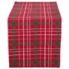 DII® 108" Tartan Holly Plaid Table Runner