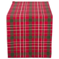 DII® 108" Tartan Holly Plaid Table Runner