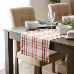 DII® 108" Jolly Tree Collection Nutcracker Plaid Table Runner -Michaels Store D540143S 9