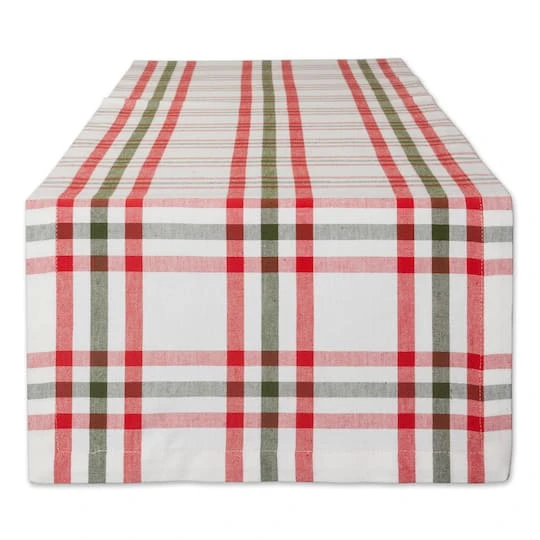 DII® 72" Jolly Tree Collection Nutcracker Plaid Table Runner 1 DII® 72" Jolly Tree Collection Nutcracker Plaid Table Runner