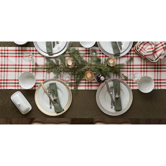 DII® 72" Jolly Tree Collection Nutcracker Plaid Table Runner 8 DII® 72" Jolly Tree Collection Nutcracker Plaid Table Runner - Image 8