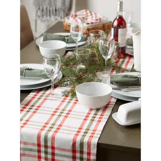 DII® 72" Jolly Tree Collection Nutcracker Plaid Table Runner 7 DII® 72" Jolly Tree Collection Nutcracker Plaid Table Runner - Image 7