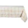 DII® 120" Gold Lurex Plaid Tablecloth