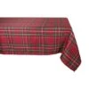DII® 120" Holiday Metallic Plaid Tablecloth