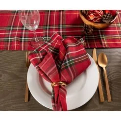 DII® 120" Holiday Metallic Plaid Tablecloth -Michaels Store D540155S 5