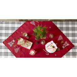 DII® 40" Embroidered Snowman Table Topper -Michaels Store D540169S 10