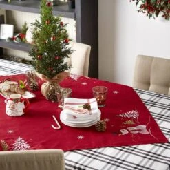 DII® 40" Embroidered Snowman Table Topper -Michaels Store D540169S 5