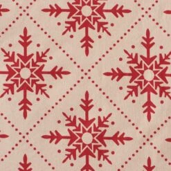 DII® 70" Round Scandinavian Snowflakes Printed Tablecloth -Michaels Store D540172S 2