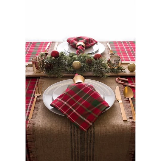 DII® 52" Tartan Holly Plaid Tablecloth 3 DII® 52" Tartan Holly Plaid Tablecloth - Image 3