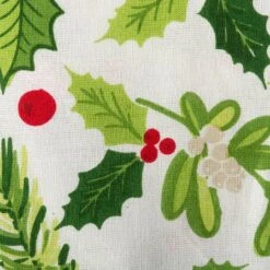 DII® 52" Boughs Of Holly Print Tablecloth -Michaels Store D540184S 2
